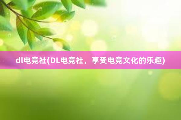 dl电竞社(DL电竞社，享受电竞文化的乐趣)