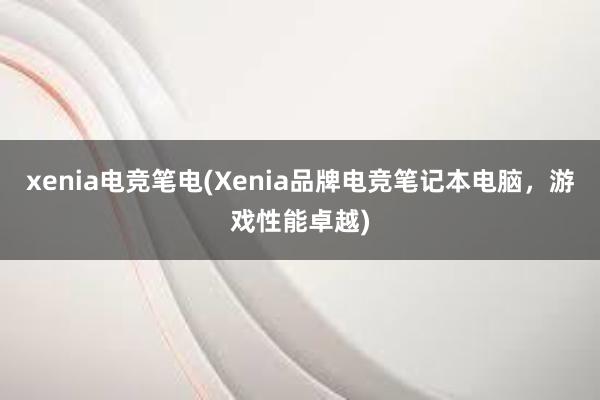 xenia电竞笔电(Xenia品牌电竞笔记本电脑，游戏性能卓越)