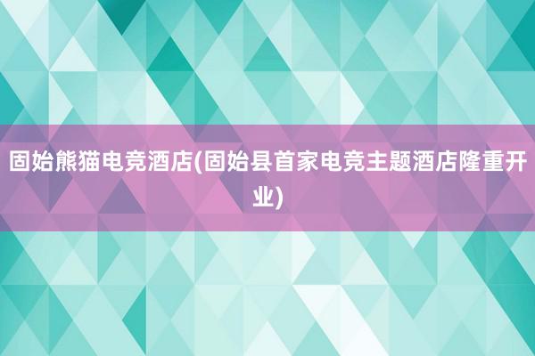 固始熊猫电竞酒店(固始县首家电竞主题酒店隆重开业)