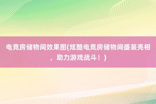 电竞房储物间效果图(炫酷电竞房储物间盛装亮相，助力游戏战斗！)