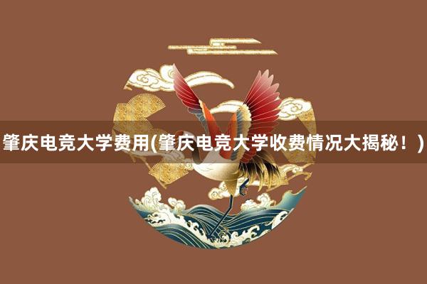 肇庆电竞大学费用(肇庆电竞大学收费情况大揭秘！)