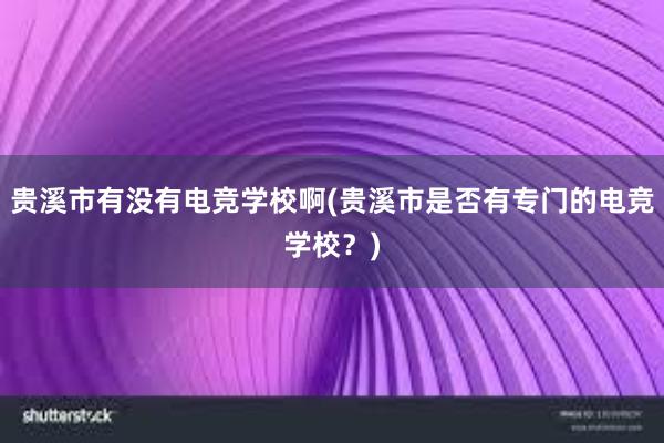 贵溪市有没有电竞学校啊(贵溪市是否有专门的电竞学校？)