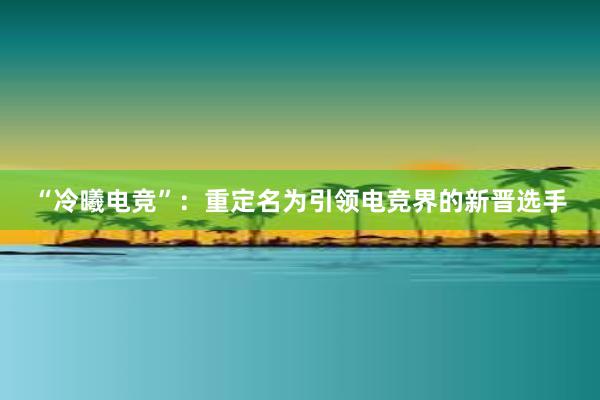 “冷曦电竞”：重定名为引领电竞界的新晋选手