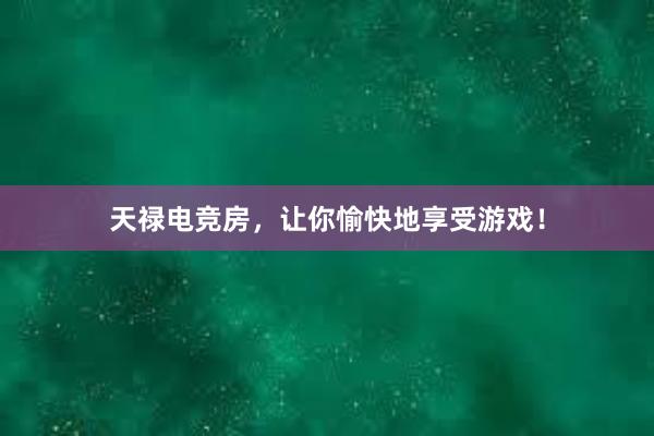 天禄电竞房，让你愉快地享受游戏！