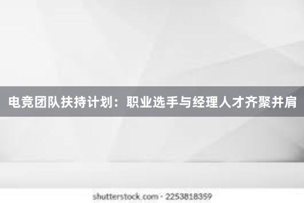 电竞团队扶持计划：职业选手与经理人才齐聚并肩